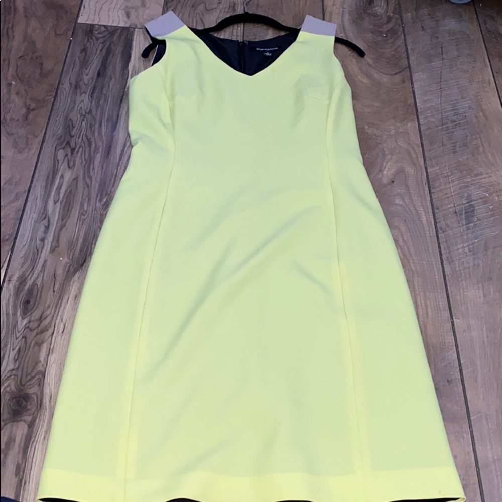 Sharagano bright green dress